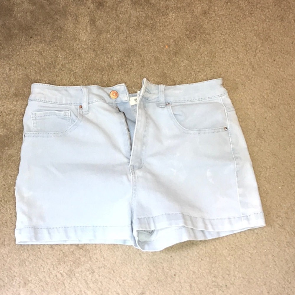 Faded blue mom shorts